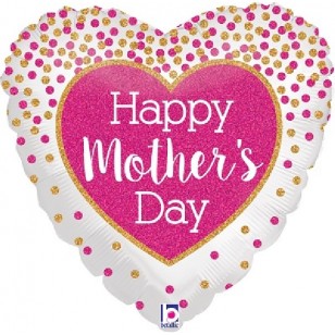Happy Mother's Day Glittering Confetti Balloon